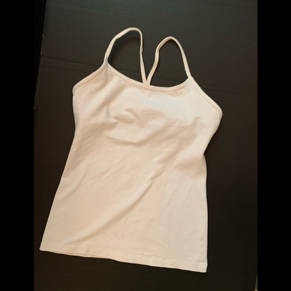 Lululemon white Power y tank top size 8